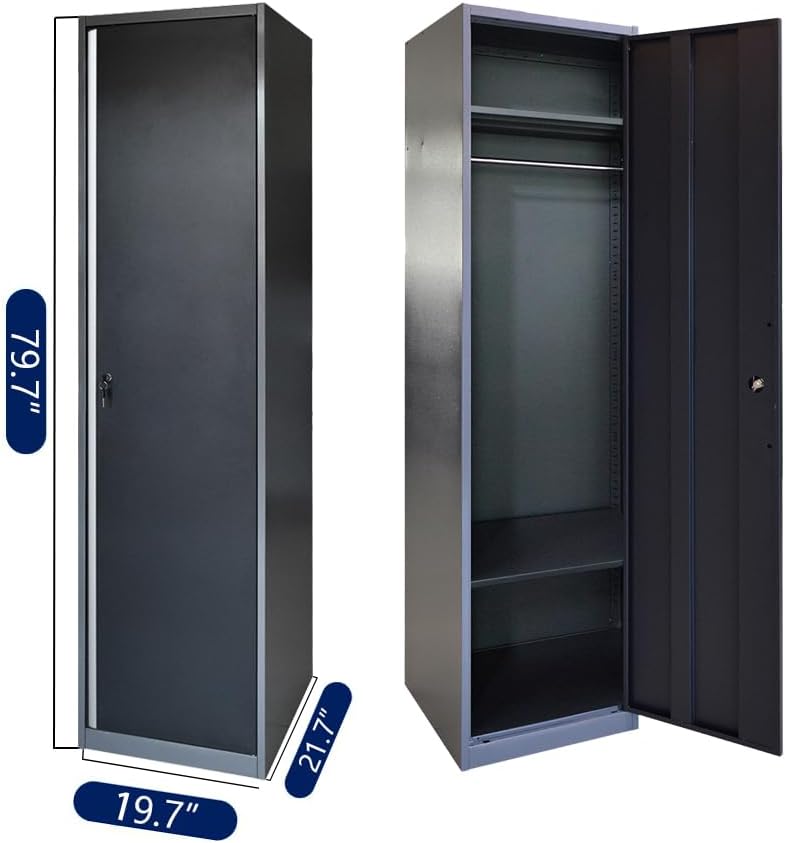 Metal Workbench Cabinet Set, Tool Cabinets with Drawers, for Workshop Basement Utility Room