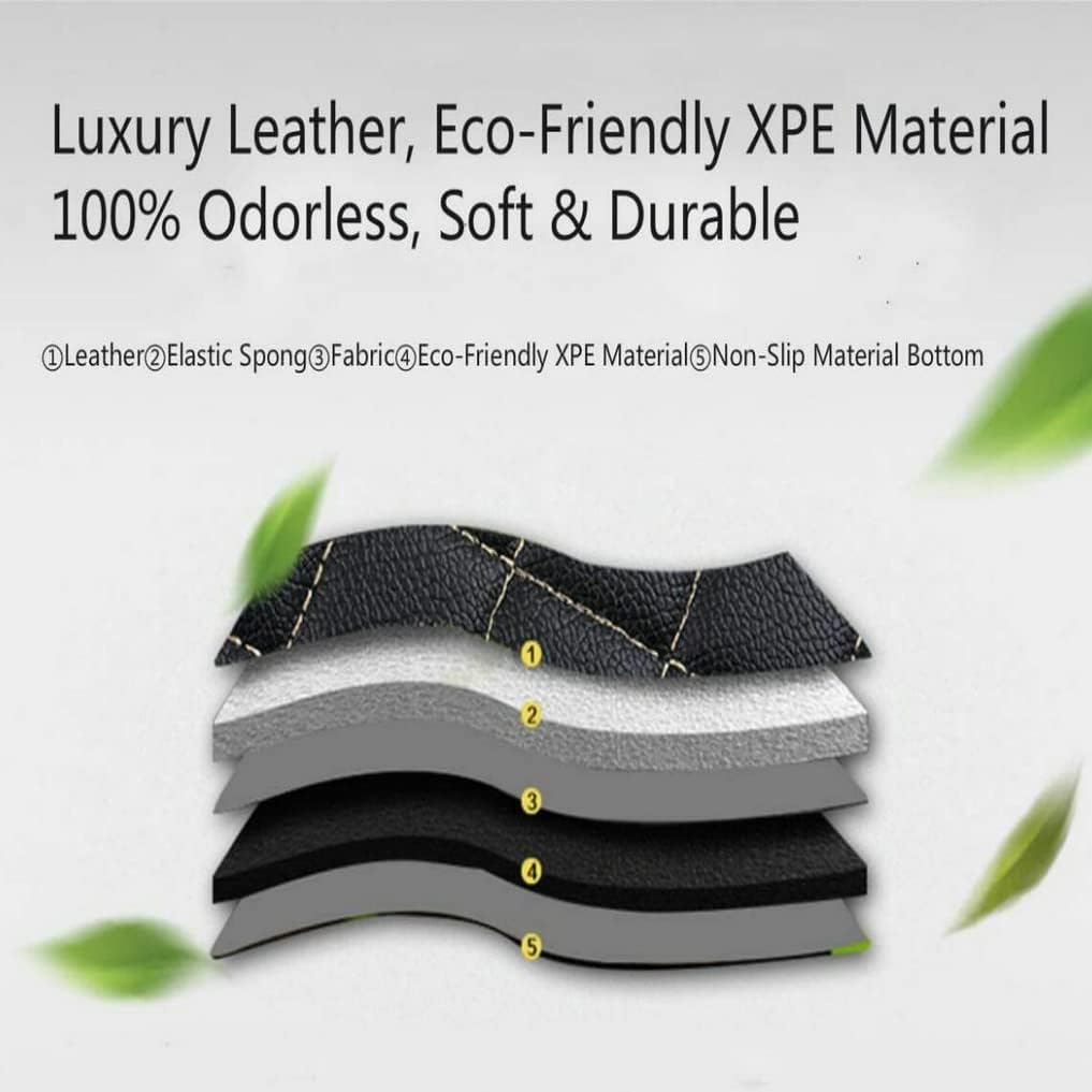 Custom All-Weather Protection Leather Car Floor Mats for Cars Sedan SUV Sports Car Waterproof Floor Mat (Purple)