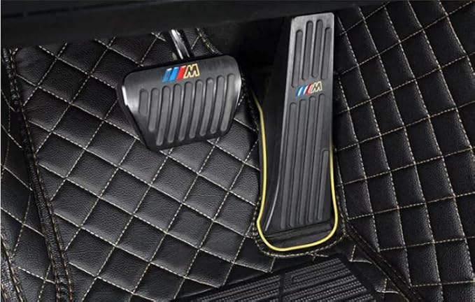 Custom Floor Mats for Cars fit 95% Sedan SUV Sports Car Full Coverage All Weather Men Women Pads Protection Non-Slip Leather Floor Liners (Black Horizontal Stripes)