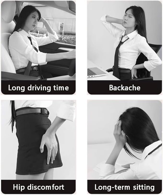 Car Seat Chair Back Cushion for Tesla Model 3 EV Sedan 2025, Wooden Beads Ventilate Mesh Lumbar Brace Strong Durable Relieve Fatigue Summer Interior Accessories,C-Backrest