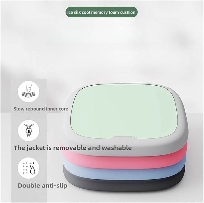 Memory Foam Car Seat Cushions with Lumbar Support - Cool and Breathable Comfort for Car and Office Seats(H,45x45cm)