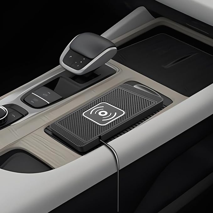 Wireless Charging Pad for Car for Toyota Camry XV50 2012 2013 2014 2015 2016 2017-pr, 15W Fast Wireless Charger Mat Non-Slip Silicone Car Center Console Phone Charging Pad,B/15W-USB