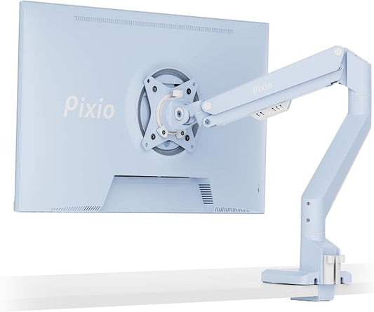 Pixio PS1S Wave Blue Single Monitor Arm Stand Desk Mount