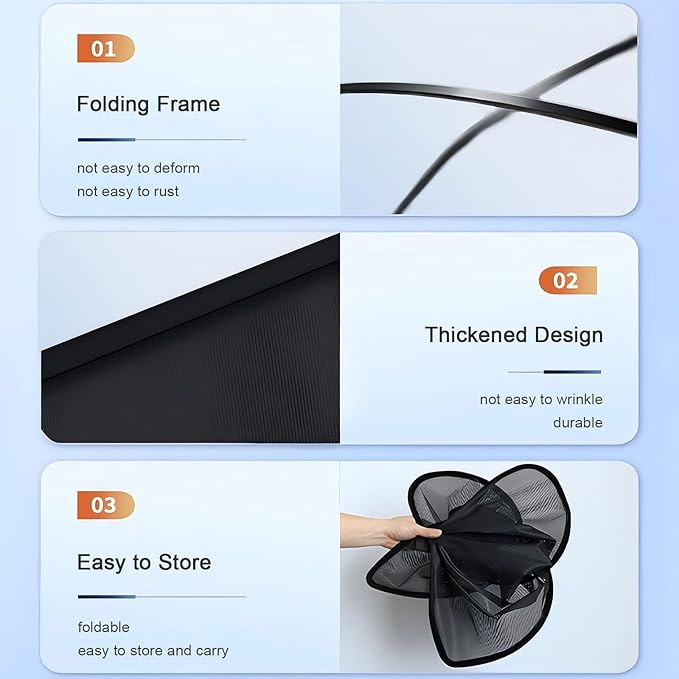 Glass Roof Sun Shade Compatible with Audi Q5 Accessories 2009-2017, Foldable One-Piece Sunshade Roof, Heat Insulation Sun UV Protection Car Sunroof Sunshade