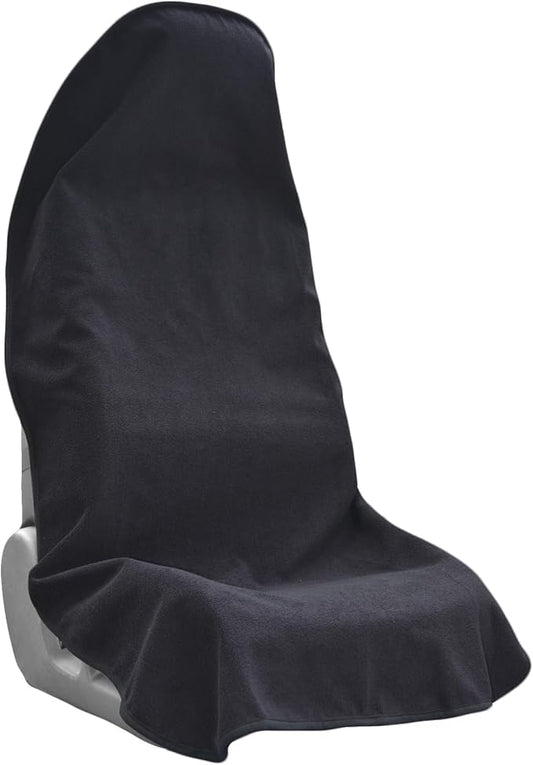 Car Seat Covers Universal Car Protective Front Seat Covers Washable Non-Slip Seat Protectors for Gym Workouts,Waterproof and Sweatproof Towel Seat Covers for Cars,Trucks, Jeeps (Black)