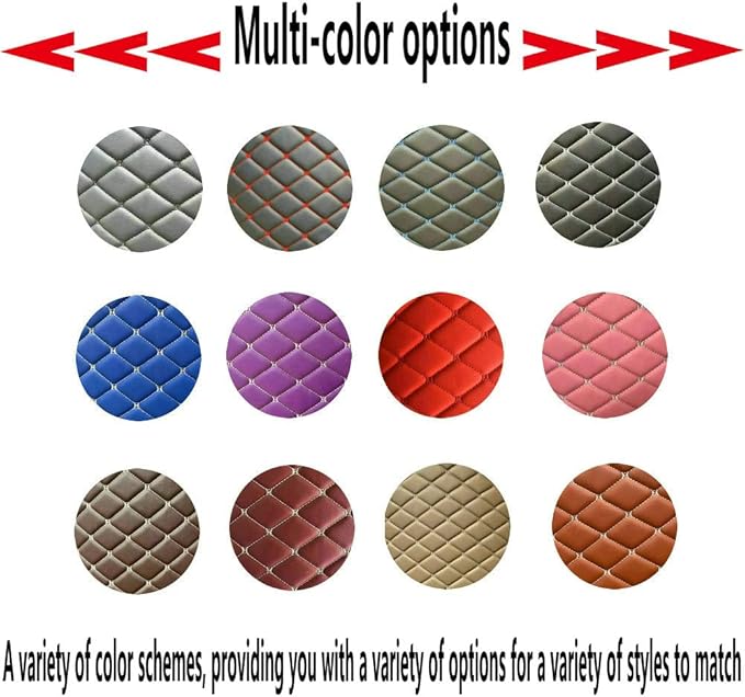 KaiLaiCarCustom Automotive Car Floor Mats for 99.99% Sedan SUV Sports Car Men Women Protection Full Coverage Pads Anti-Slip Leather Floor Lining (Black Beige Strip, B- Long Stripes)