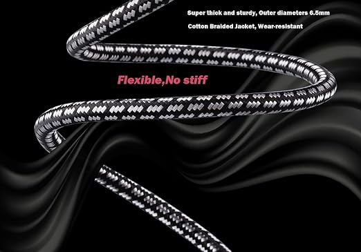 Aux Cord, Audiophile 3.5mm Stereo Audio Cable, Unbreakable and Great