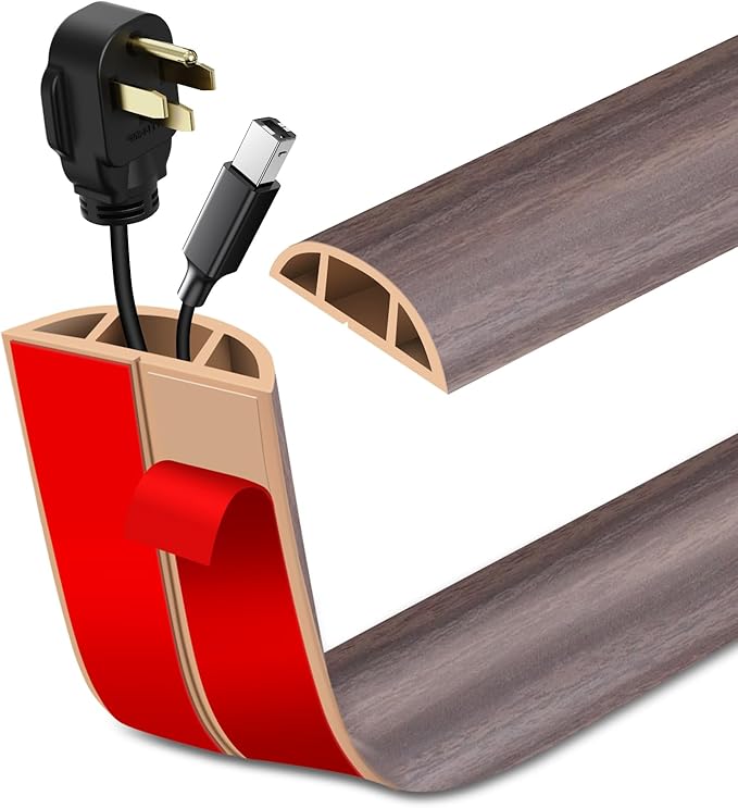 Floor Cord Cover Self Adhesive Cord Hider Floor Extension Cord Covers