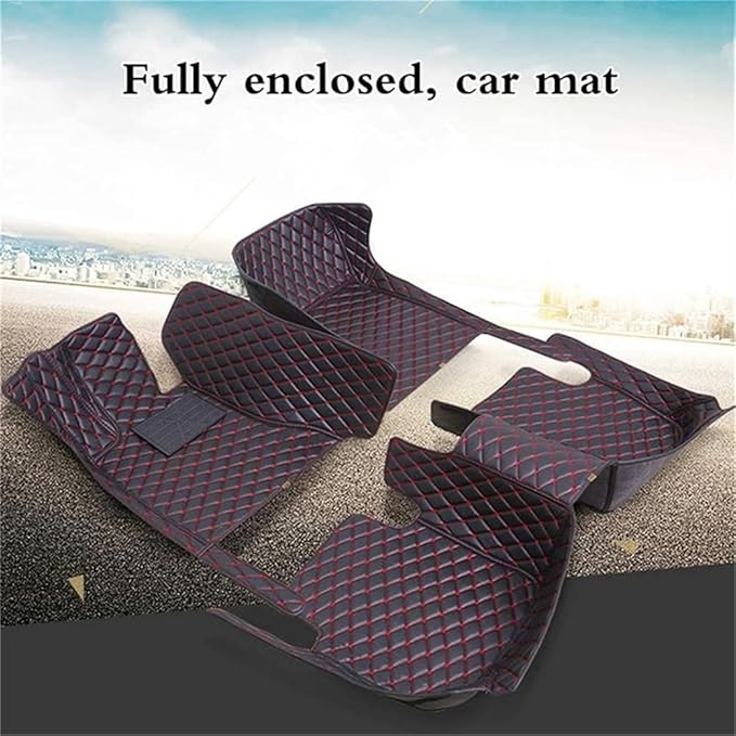 Custom Car Mats All Weather Fit Automotive Floor Mats PU Leather Protector Mat for Most Sedan, SUV, Truck Floor Mats (3D Black car mats)