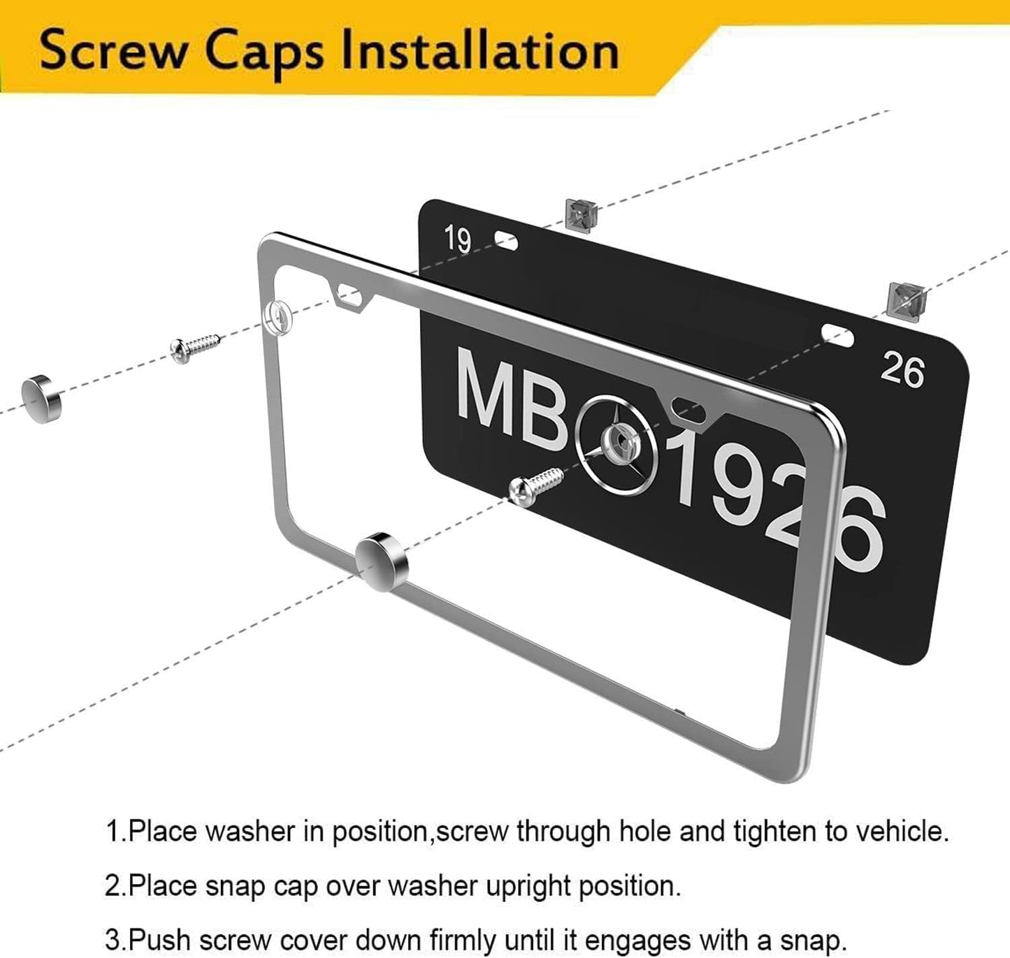 Pink Strawberry Butterfly Floral License Plate Frame Stainless Steel License Plate Frames Holder Covers Rust-Proof Auto Parts Decoration with Screws License Plate Holder for Car Accessories 12x6 Inch