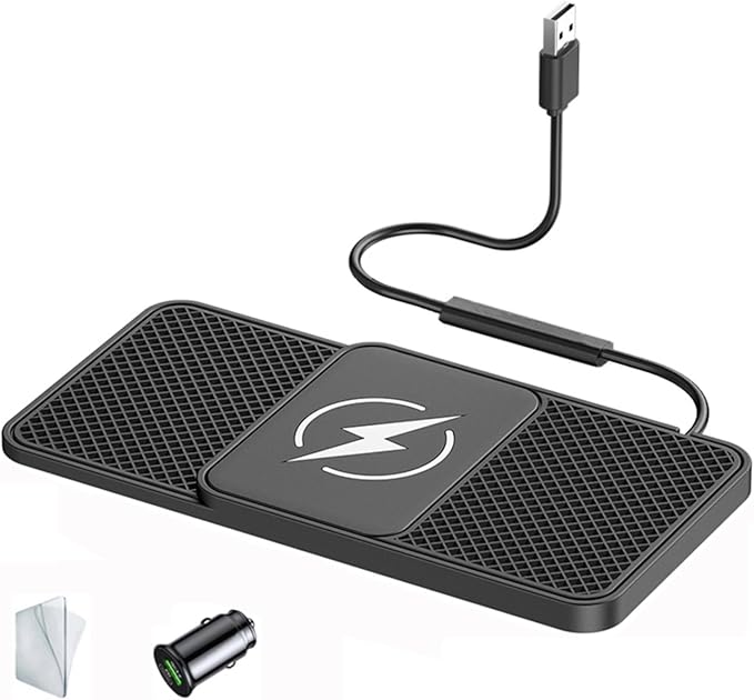 Wireless Car Charger Pad for Benz C 219 2004–2010,20W Fast Wireless Phone Charger Cell Phone Cordless Charging mat,Non-Slip Phone Charging,30cm Cable USB