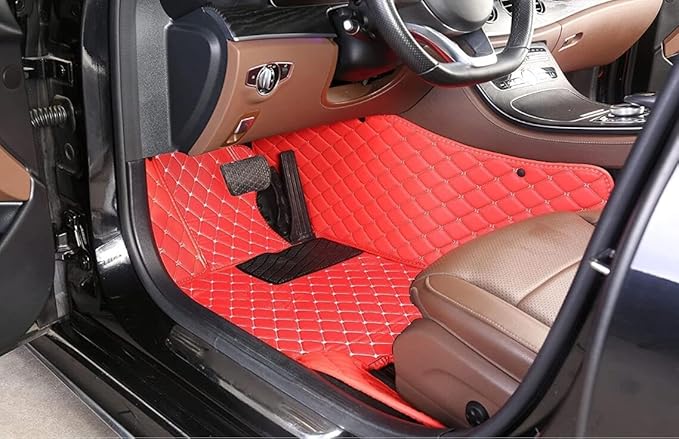 Custome Car Mats Accessories All Weather Floor mats Compatible with Automotive Floor Mats Passenger car mats (Beige 3D)