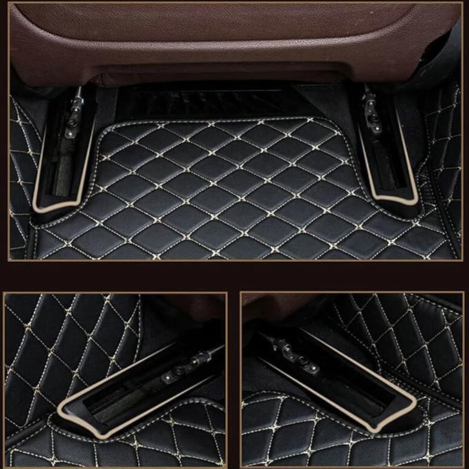Car Floor Mats Automotive Floor Mats Vehicle Specific All Weather Protection Custom Compatible with Most of 98% Cars SUVs (Purple and Brown)