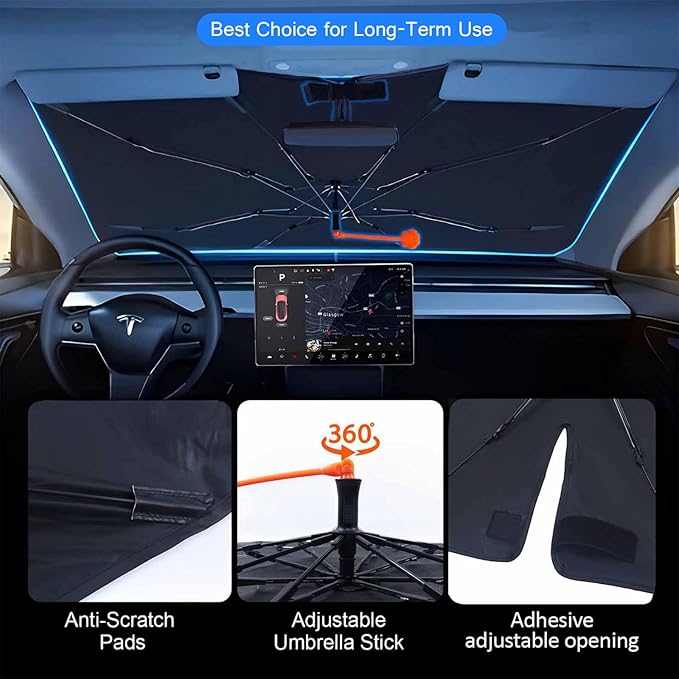 Funny Bear Driving Car Windshield Sun Shade Umbrella Fun Bear Sunshades for Car Windshield Upgraded Sun Visor Protector for Sedan SUV Most Vehicles Printed Front Window Shades