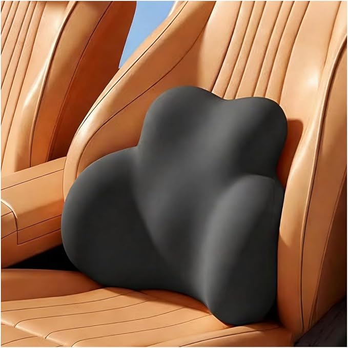 Car Lumbar Support Pillow for Chevrolet Chevy Cruze 2010-2012 2013 2014 2015 Memory Foam Back Support Cushion Breathable Car Seat Lumbar Pad Accessories,Dark Gray