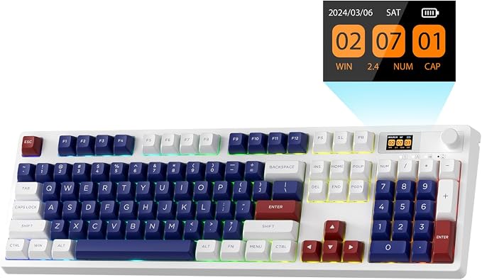 LTC Nimbleback NB1041 PRO Wireless Mechanical Keyboard w/Display Screen & Knob