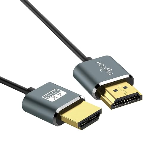 Twozoh Flexible & Slim HDMI Cable 3.3FT 3 Pack, Ultra Thin HDMI Cord Supports