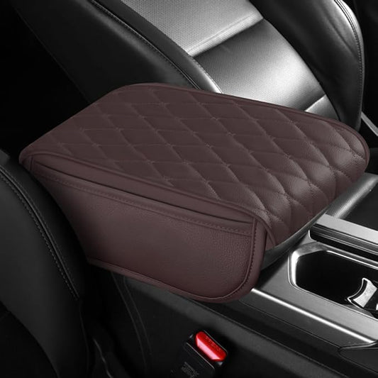 Universal Car Armrest Pad for Lexus RX|RX AL30 AL20 AL10 XU30 RX 450 350 200 270 Leather Armrest Box Center Console Cover Pad Waterproof Arm Rest Protector Decor Accessories,Brown01