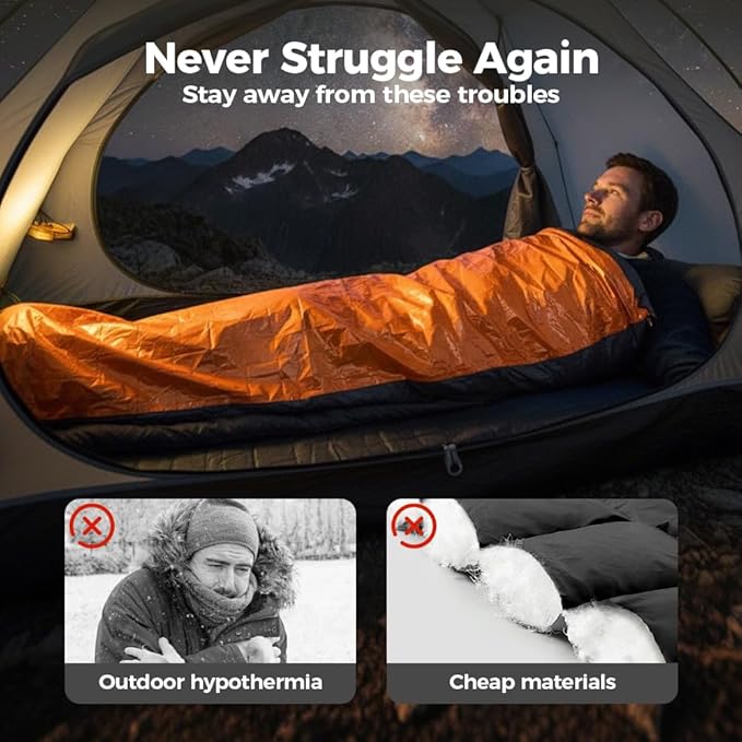 2026 New Blanket, Emergency Sleeping Bag for Survival, Blanket with Emergency Whistle Waterproof, Compact Lightweight, Emergency Mat for Survival Kit Car Camping Gear Hiking Go (Green*3)