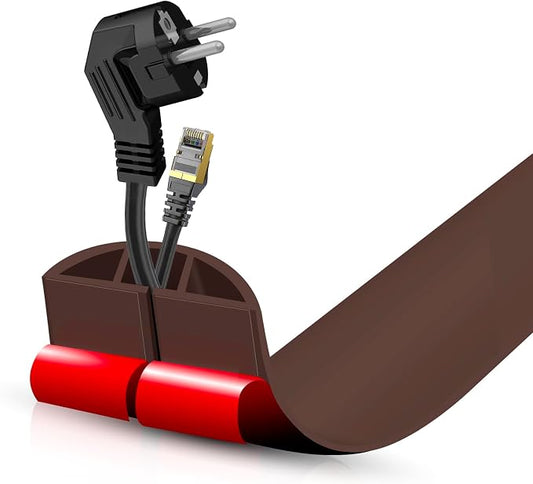 Floor Cord Cover Self Adhesive Cord Hider, 3.3FT Cable Management, Extension
