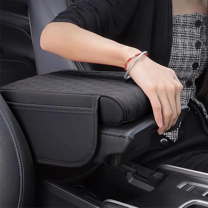 Car Armrest Pad for Mazda CX-3 CX-5 CX-30 CX3 CX30 CX5 2015-2020 2021 2022 2023 Leather Armrest Box Mat Center Console Cushion Pad Universal Armrest Seat Box Cover Protector,Grey, normal, Gray
