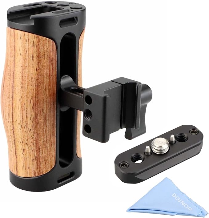 Wooden NATO Side Handle Mini Grip & NATO Rail 50mm