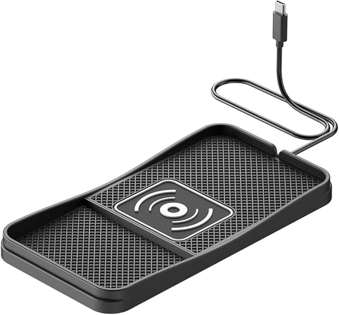 Car Wireless Charger Pad for Dodge Durango 2000-2009 2011-2026, Type-C/USB 20W Fast Wireless Car Charger Pad Non-Slip Cordless Charging Mat,A-30cm Cable Type-C Plug