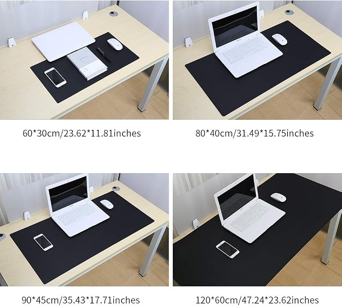 KINGFOM Desk Pad Office Desktop Protecter, PU Leather Desk Mat Blotters
