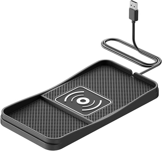 Car Wireless Charger Pad for Kia Rondo 2007-2012, Fast Car Wireless Charging Pad for Car Center Console, Non Slip Charging Mat,1M-USB