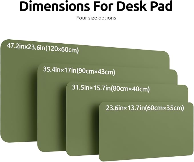 YSAGi Leather Desk Protector, Office Mat, Large Mouse Pad, Non-Slip PU Leather