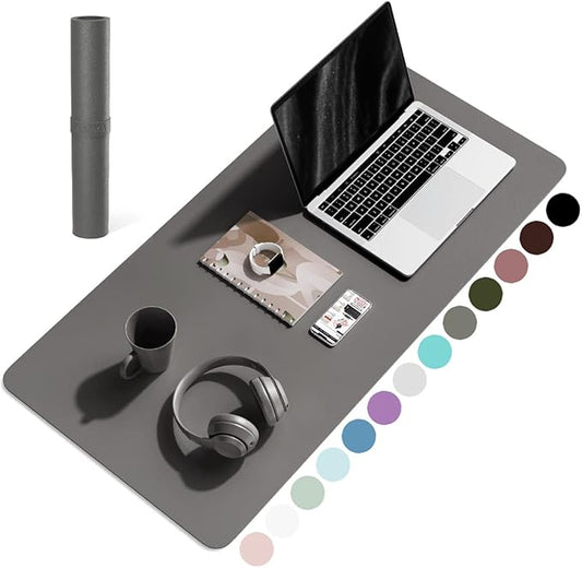 YSAGi Non-Slip Leather Desk Pad, Waterproof Laptop Computer Desk Keyboard Mat