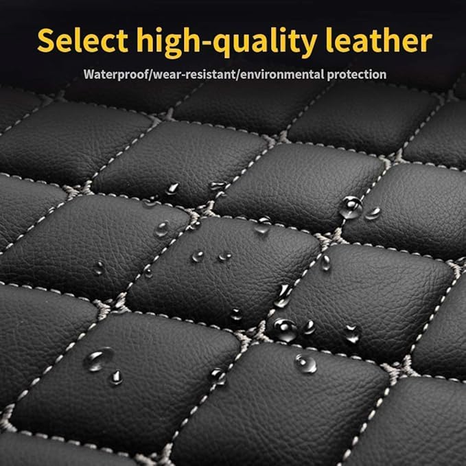 Custom Making Car Floor Mats Compatible for 2000-2025 All Mode Sedan SUV Sports Car Full Coverage Cute Pads Protection Non-Slip Leather Floor Liners (Pink)