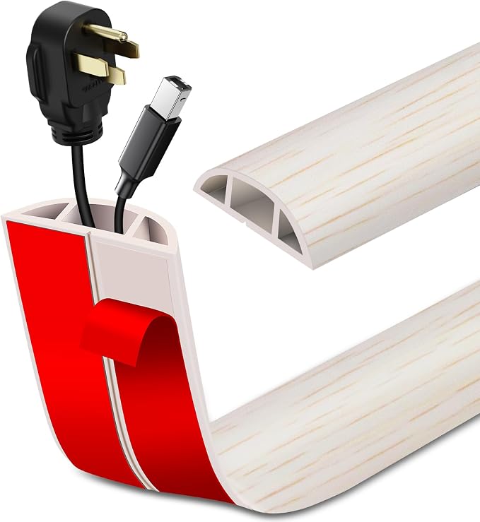 Floor Cord Cover Self Adhesive Cord Hider Floor Extension Cord Covers