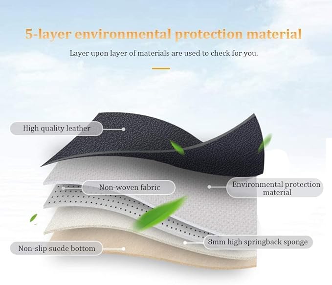 Custom Making Car Floor Mats for 90% Car Model Luxury Leather All Weather Waterproof Anti-Skid Full Coverage Liners (Orange)