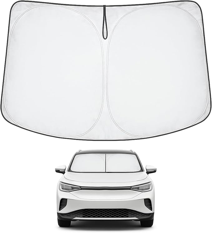 Proadsy Windshield Sun Shade for Volkswagen VW ID.4 2021-2025 2026 4-Layer Foldable Front Sunshade Protector Sun Visor Blocks UV Rays Keep Car Cooler Accessories