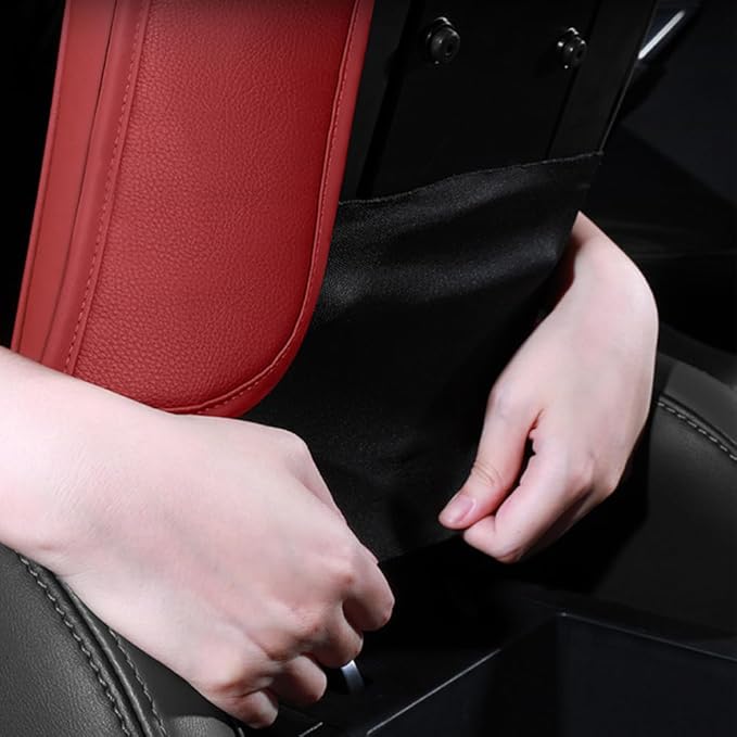 Universal Car Armrest Pad for Lexus GX J150 J120 GX 460 400 GX OR Leather Armrest Box Center Console Cover Pad Waterproof Arm Rest Protector Decor Accessories,Red01