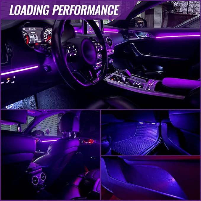 Acrylic Ambient Lighting Car Interior,55.1 inches Dream Color Acrylic Led Strips with USB Hub, APP Fiber Optic Emotion Glow Lights for Car Y 3 S X, Neon Ambient Lighting Kit Dashboard Decorations