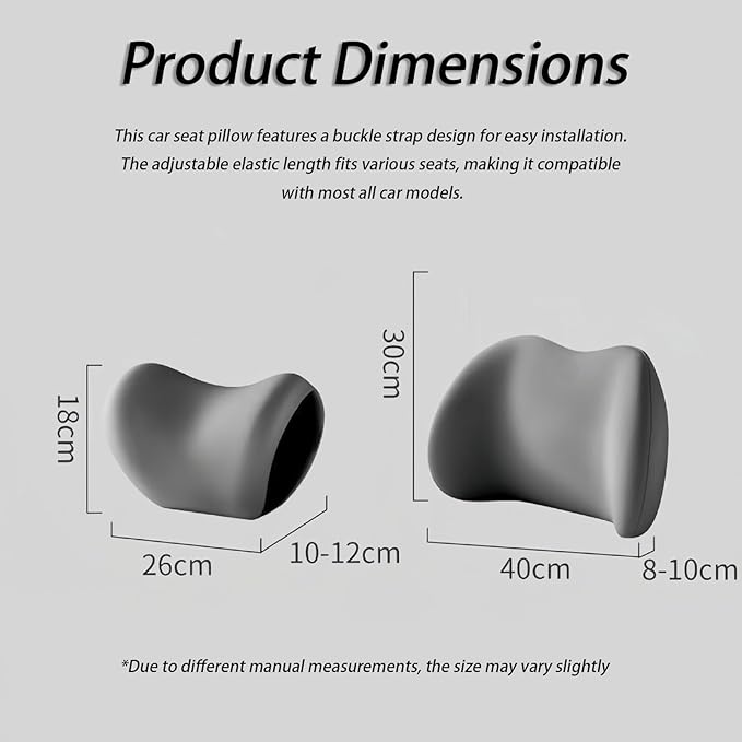 Car Lumbar Support Pillow and Car Neck Pillow Kit for Audi Q8 2018 2019 2020 2021 2022 2023 2024 2025 2026, Car Seat Neck Back Rest Pillows, Ergonomic Car Seat Headrest & Lumbar Cushion