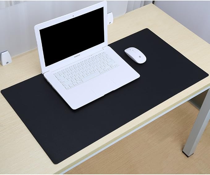 KINGFOM Desk Pad Office Desktop Protecter, PU Leather Desk Mat Blotters