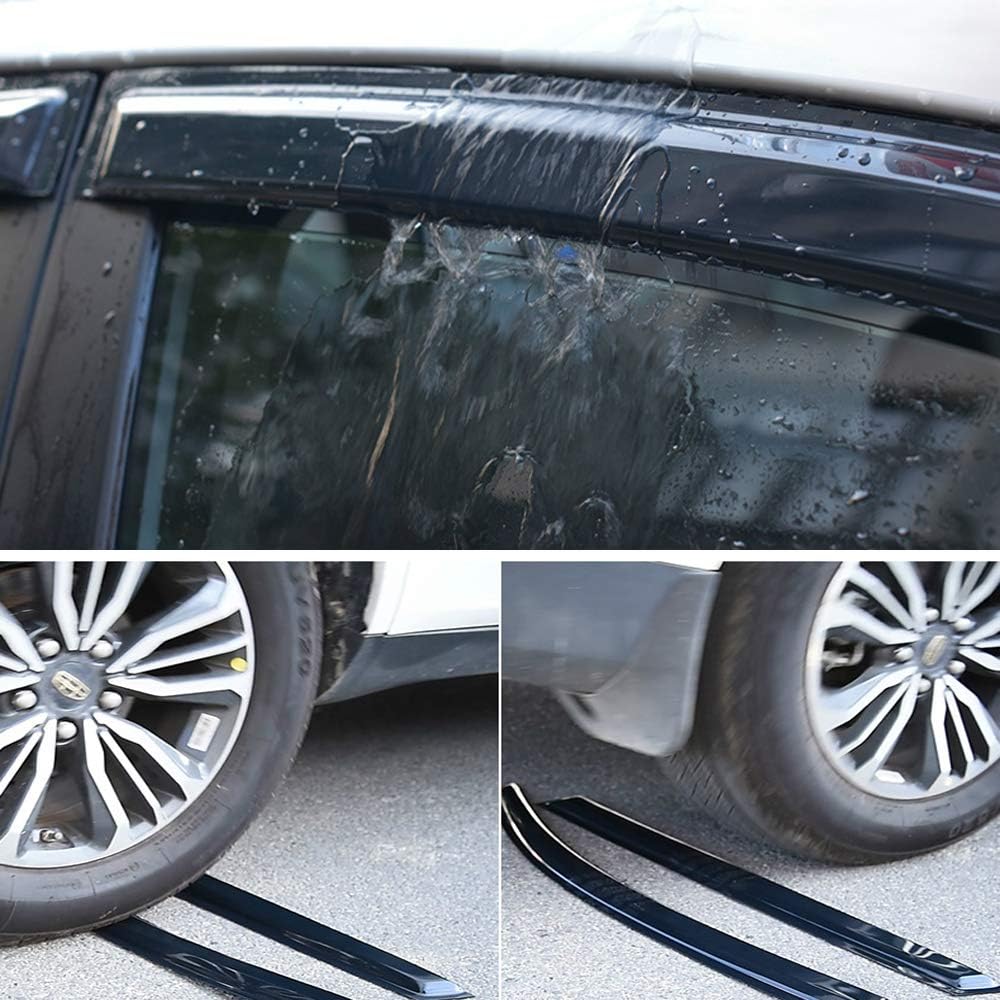 94459 Side Window Wind Vent Deflector,4pcs Outside Mount Style Shade Sun Rain Guards Set,Dark Smoke Nice Window Visor fit for 2002-2006 Honda CR-V