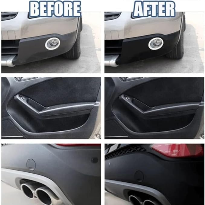 RJDJ Plastic Restorer for Cars, Trim & Exterior – Plastic Revitalizing Coating Agent, Restores Faded Plastic, UV Protection, Car Shine Refurbishing Solution (30ml-3pcs)