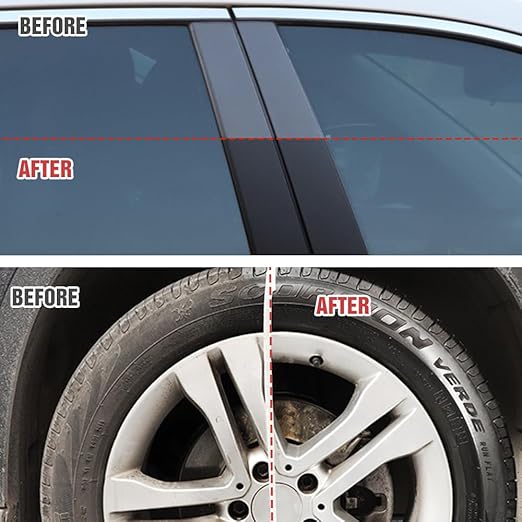 Plastics Parts Crystal Coating, 2025 New Car Crystal Coating for Car Plastic Parts, Coating Agent for Automotive Plastics, Crystals Coating Plastic Restorer, Cars Trim Restorer with Sponge (3)
