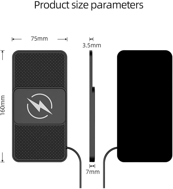 Wireless Car Charger Pad for BMW 5er F10 F11 F18 F90 G30 G31 G38, Phone Cordless Charging Mat Center Console Non-Slip 20W Fast Wireless Type-C/USB,B 30cm Cable USB Plug-Normal