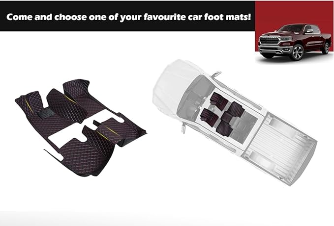 Yaruicar Custom Personalized Floor Mats for Cars Luxury Full Coverage All Car Floor Mats Anti-Slip Leather Car Mat Set Trucks & SUVs Trucks Automotive Floor Mats Liners (Beige)
