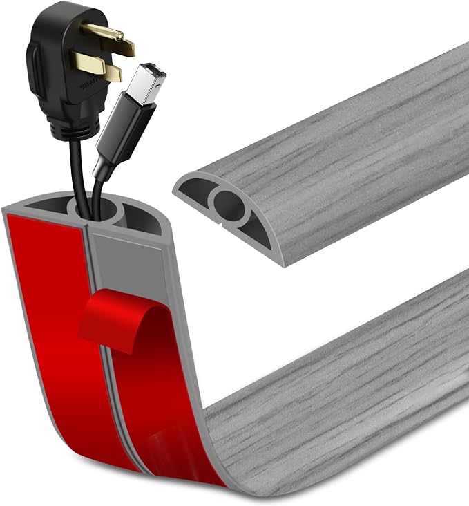 Floor Cord Cover Self Adhesive Cord Hider Floor Extension Cord Covers