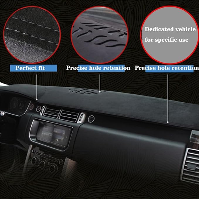 Dashboard Covers for Compass 2017-2020,Premium Microfiber Suede Fabric Anti-Glare & Non-Slip Dash Pad,Custom Fit,Microfiber Suede