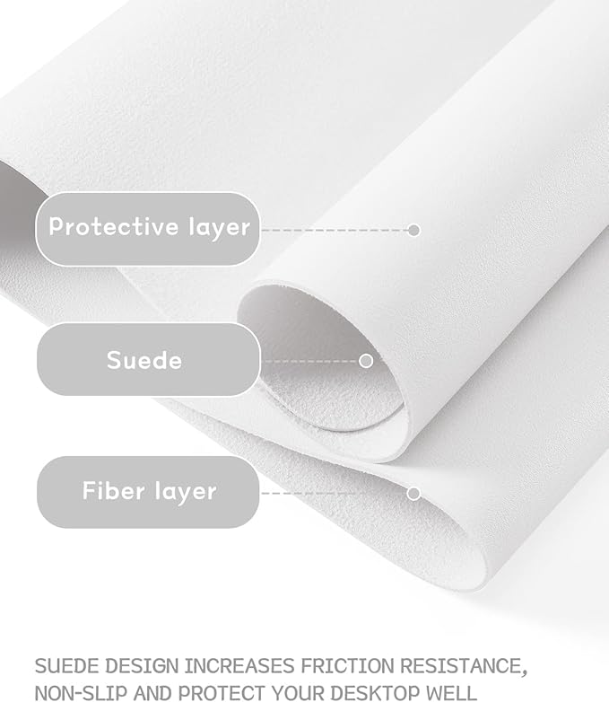 YSAGi Non-Slip Leather Desk Pad, Waterproof Laptop Computer Desk Keyboard Mat