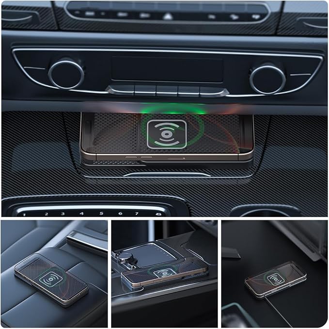 Wireless Charging Pad for Car for Mazda CX-50 2023-2026, 20W Fast Wireless Car Charger Pad Type-C/USB Non-Slip Phone Charging Mat,A 30cm Cable Type-C Plug