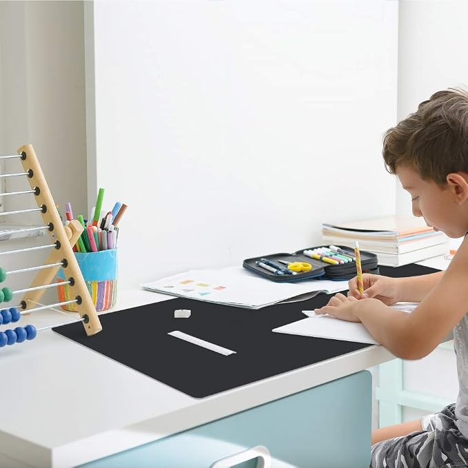 KINGFOM Desk Pad Office Desktop Protecter, PU Leather Desk Mat Blotters