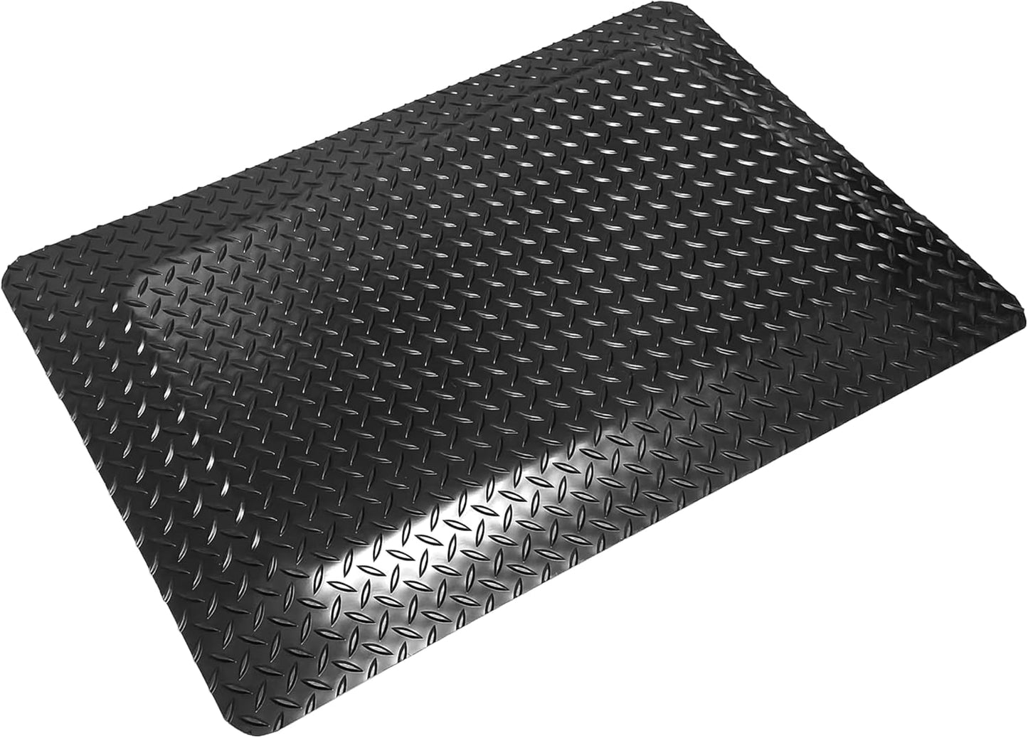 Rhino Mats, American Classic Diamond Anti-Fatigue Mats, Industrial Ergonomic Comfort Standing Mat for Work, Home, Garage, Office, Kitchen or Anywhere (Black 9/16" Thick, 4 FT. x 13 FT.)